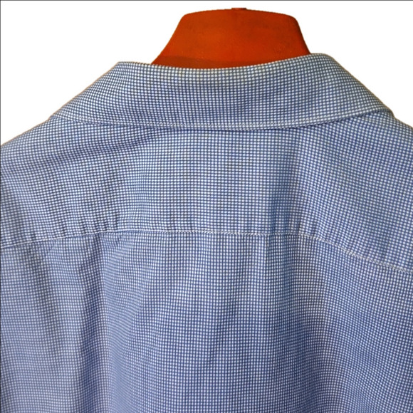 Geoffrey Beene Men Long Sleeve Button Up Shirt Checked Pattern Size 17 (34/35) - Picture 5 of 13